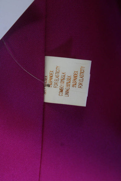 Marchesa Notte Women Pink Bodycon Mini Dress Silk Spandex Hook Eye Size 8