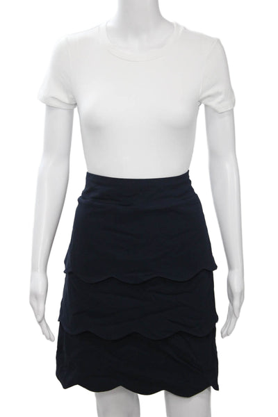 J. Mclaughlin Women Straight Pencil Skirt Dark Blue Knee Length Size 10
