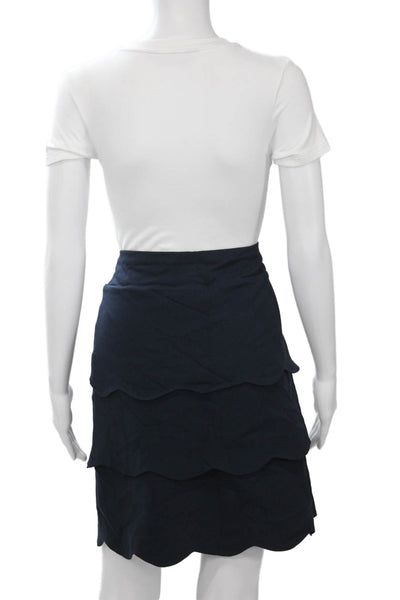 J. Mclaughlin Women Straight Pencil Skirt Dark Blue Knee Length Size 10
