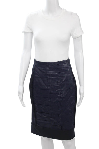 Alberto Makali Women Dark Blue Straight Pencil Skirt Size M