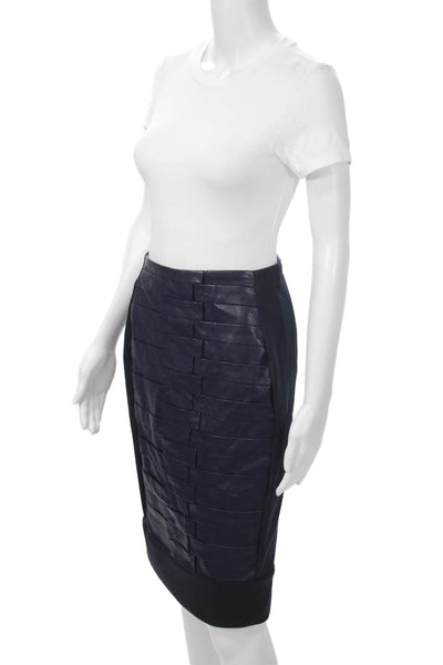 Alberto Makali Women Dark Blue Straight Pencil Skirt Size M