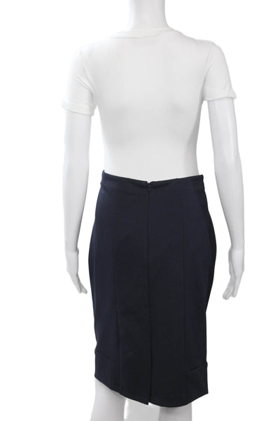 Alberto Makali Women Dark Blue Straight Pencil Skirt Size M