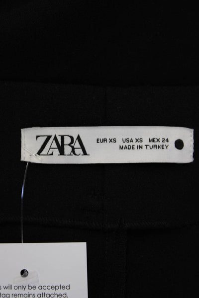 Zara Women Cropped Dress Pants Black Size XS