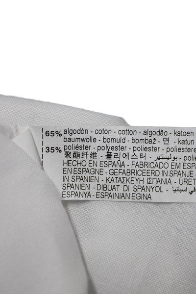 Zara Women Collared Long Sleeve Button Up Blouse White Basic Size XS