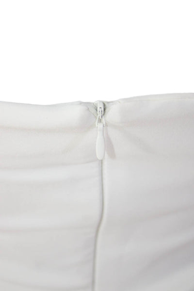 Zara Women Basic White Sleeveless Tank 100% Polyester Zip Closure Size S