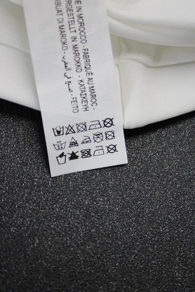 Zara Women Basic White Sleeveless Tank 100% Polyester Zip Closure Size S