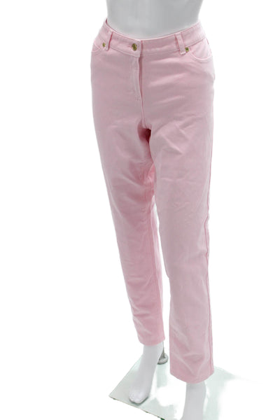 J. Mclaughlin Women Pink Cropped Ankle High Rise Pants Size 10