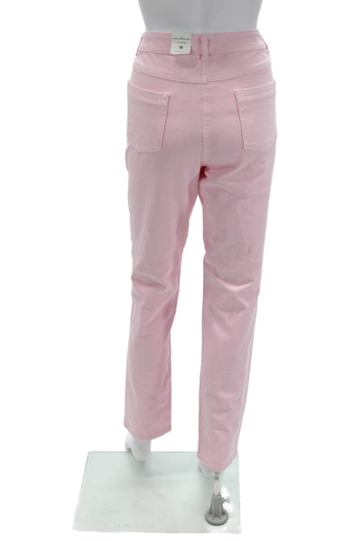 J. Mclaughlin Women Pink Cropped Ankle High Rise Pants Size 10