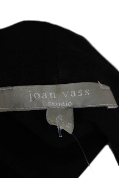 Joan Vass Women Basic Black Long Sleeve Blouse Size S