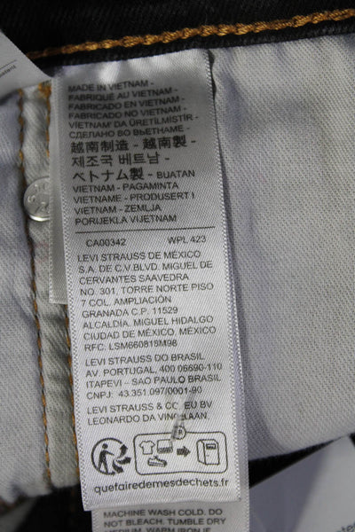 Levi Strauss & Co Mens Straight Black Jeans Size 34