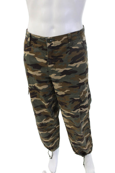 Levis Mens Black Camo Cargo Pants 100% Cotton Button Size 31