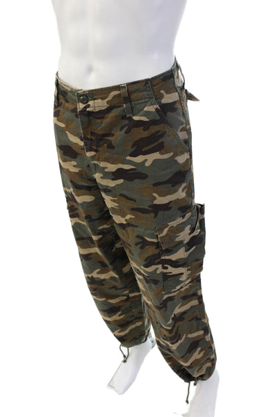 Levis Mens Black Camo Cargo Pants 100% Cotton Button Size 31