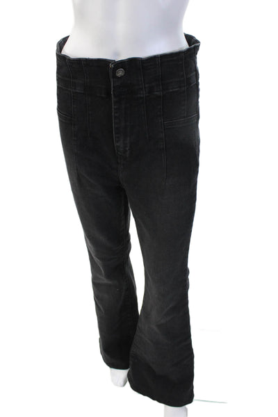 We The Free Womens 90s Black Button Front Pants Size 29