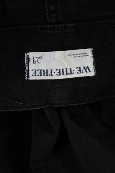 We The Free Womens 90s Black Button Front Pants Size 29