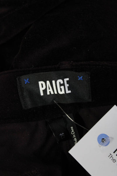 Paige Unisex Jeans Black Mid Rise Button Fly Stretch 32 Inseam Size 29