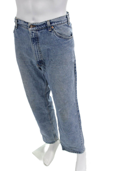 Levis Mens Straight Jeans Blue 100% Cotton Big Tall Size 38