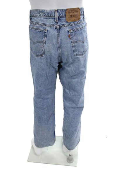 Levis Mens Straight Jeans Blue 100% Cotton Big Tall Size 38