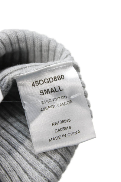 One Grey Day Women Gray Striped Sleeveless Tank Round Neck Size S