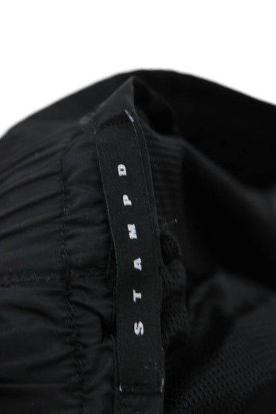 Stampd Mens Biker Graphic Drawstring Black Polyester Shorts Size L