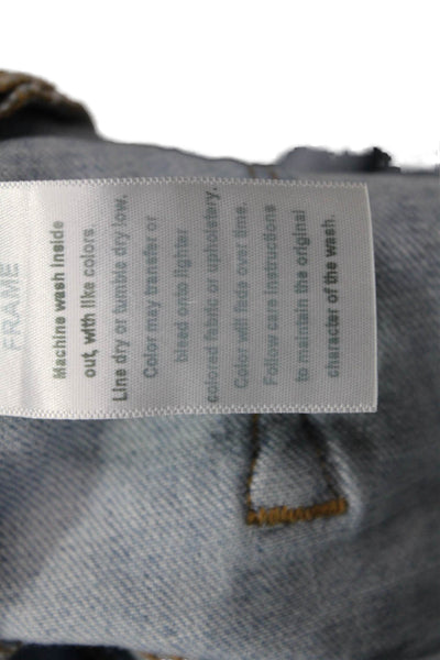 Frame Denim Women Ankle Skinny Jeans Light Blue Button Size 27