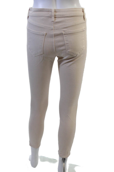 L Agence Womens Ankle Jegging High Rise Beige Size 26