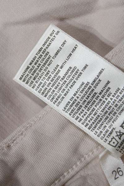 L Agence Womens Ankle Jegging High Rise Beige Size 26