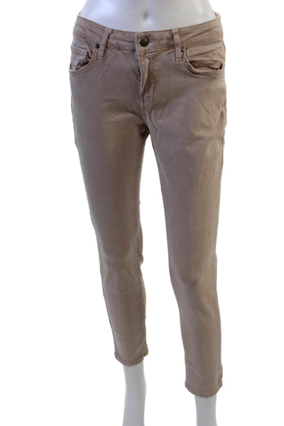 Joes Jeans Womens Cropped Ankle Jeans Beige Size 27