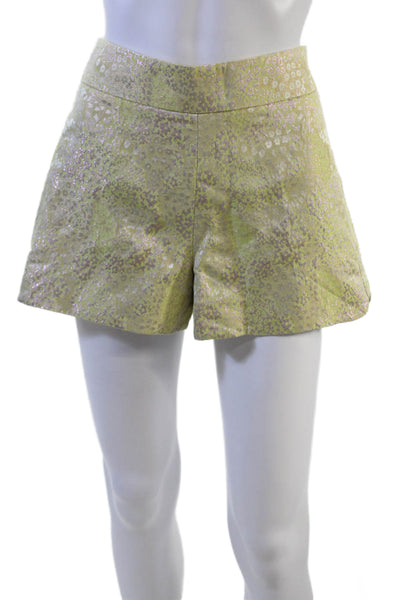 J Crew Unisex Floral Green Shorts Hook Eye Size 4