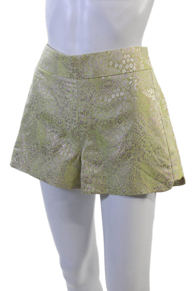 J Crew Unisex Floral Green Shorts Hook Eye Size 4