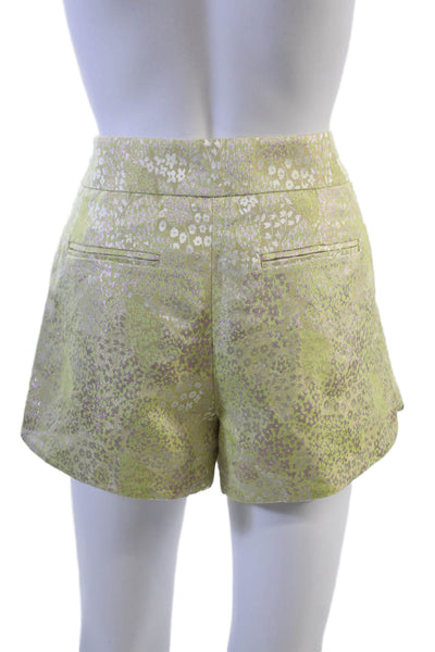 J Crew Unisex Floral Green Shorts Hook Eye Size 4