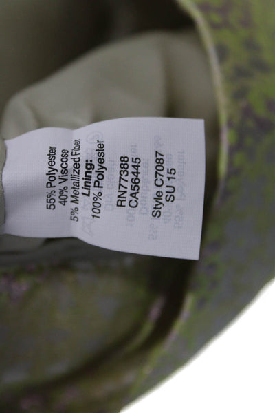 J Crew Unisex Floral Green Shorts Hook Eye Size 4