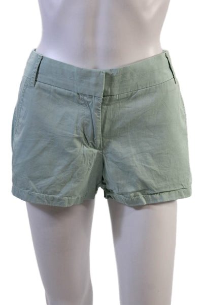 J Crew Unisex Green Chino Shorts 100% Cotton Size 4
