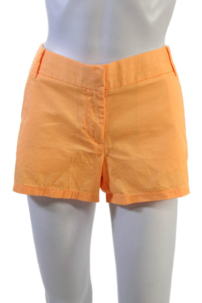 J Crew Unisex Chino Shorts Orange 100% Cotton Size 4