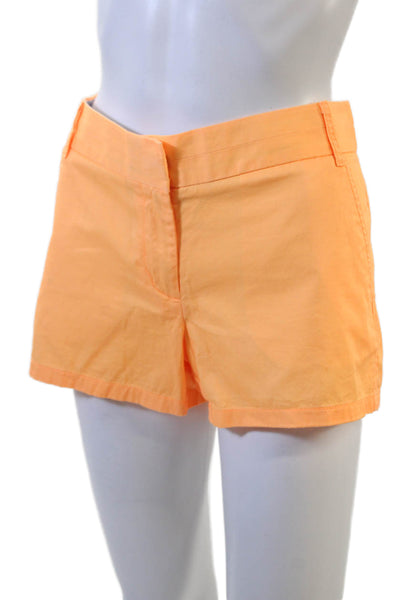 J Crew Unisex Chino Shorts Orange 100% Cotton Size 4