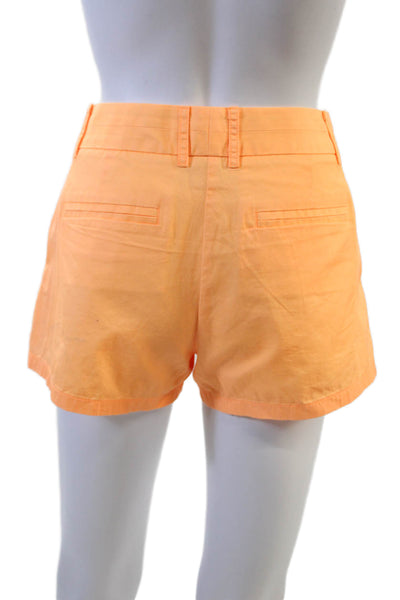 J Crew Unisex Chino Shorts Orange 100% Cotton Size 4