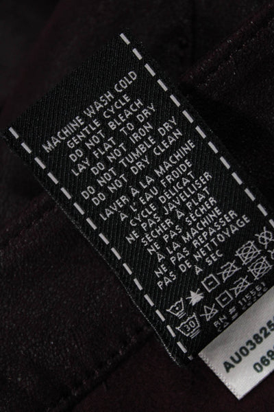 7 For All Mankind Womens Ankle Jeggings Brown Mid Rise Size 27