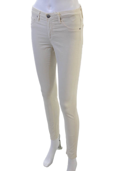 AG Adriano Goldschmied Womens Ankle Skinny Jegging White Size 26