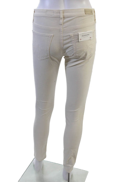 AG Adriano Goldschmied Womens Ankle Skinny Jegging White Size 26
