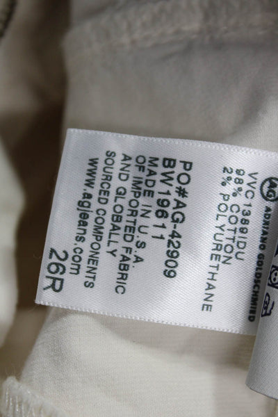 AG Adriano Goldschmied Womens Ankle Skinny Jegging White Size 26