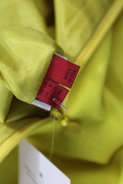 Tamara Mellon Womens Yellow Straight Pencil Skirt Knee Length Polyester Size 4