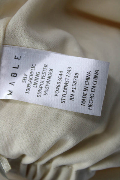 Mable Women Maxi Beige Wool Blend Skirt Size S