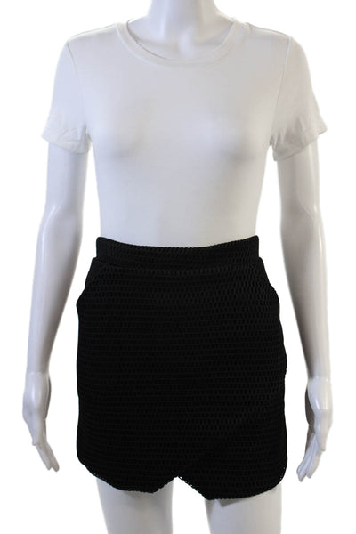 SB By Sheri Bodell Womens Mini Skort Black Geometric Nylon Size M