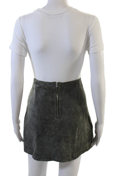 Zara Womens A-Line Mini Skirt Dark Gray Size M