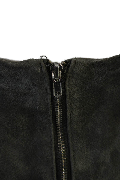 Zara Womens A-Line Mini Skirt Dark Gray Size M