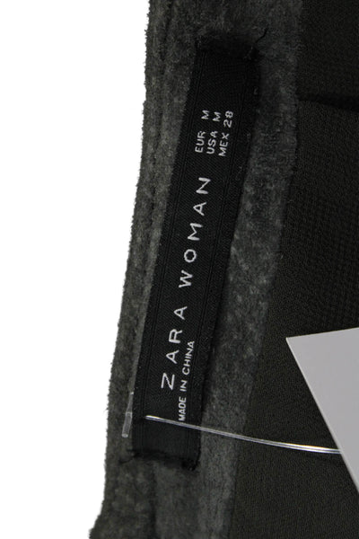 Zara Womens A-Line Mini Skirt Dark Gray Size M