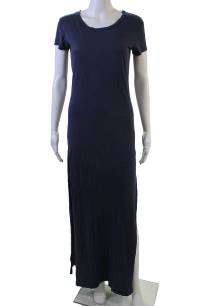 Velvet for Calypso St. Barth Women Maxi T-Shirt Dress Dark Blue Size XS