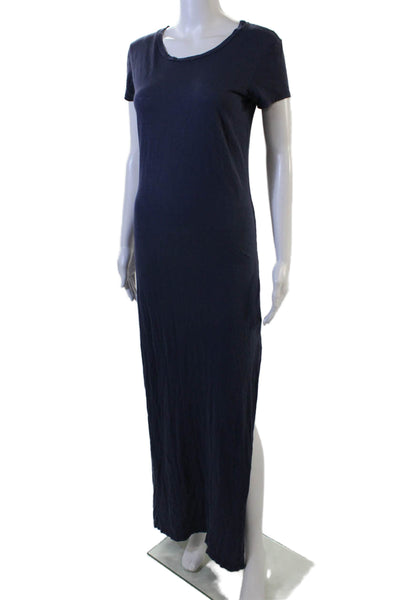 Velvet for Calypso St. Barth Women Maxi T-Shirt Dress Dark Blue Size XS