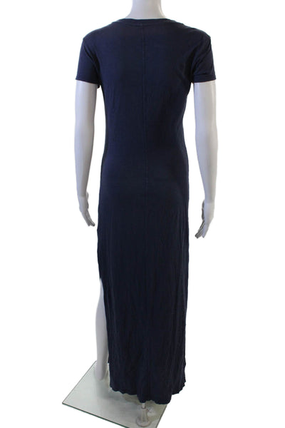 Velvet for Calypso St. Barth Women Maxi T-Shirt Dress Dark Blue Size XS