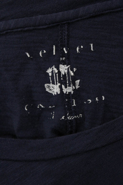 Velvet for Calypso St. Barth Women Maxi T-Shirt Dress Dark Blue Size XS