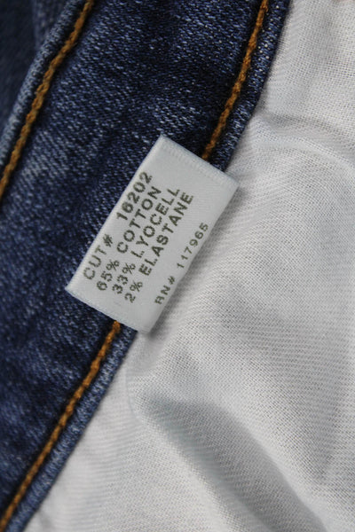 J Brand Womens Ankle Cropped Skinny Jeans Blue Mid Rise Button Size 26